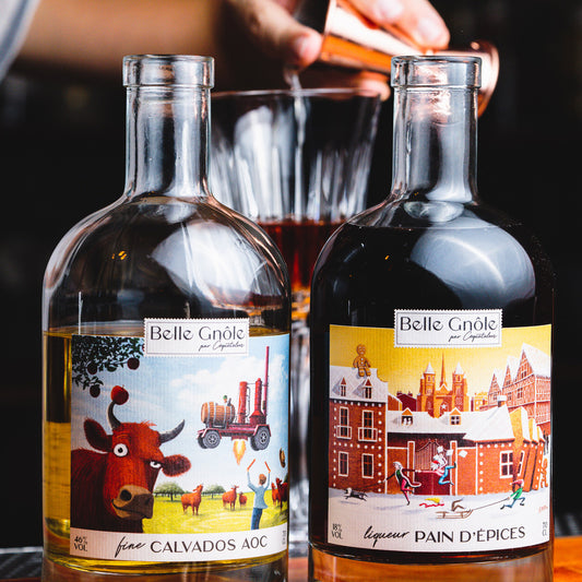 Cocktail Pomme-Cannelle à la fine calvados aoc et liqueur de pain d'épices Belle Gnôle par Côquetelers