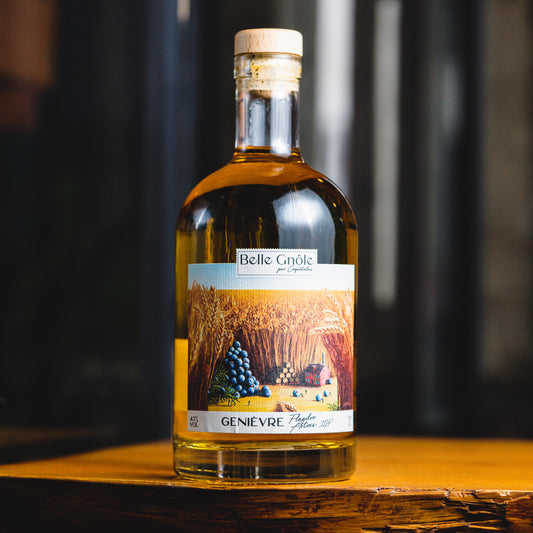 Bouteille Genievre flandre-artois Belle gnole par coquetelers distillerie Persyn a Houlle 70cl