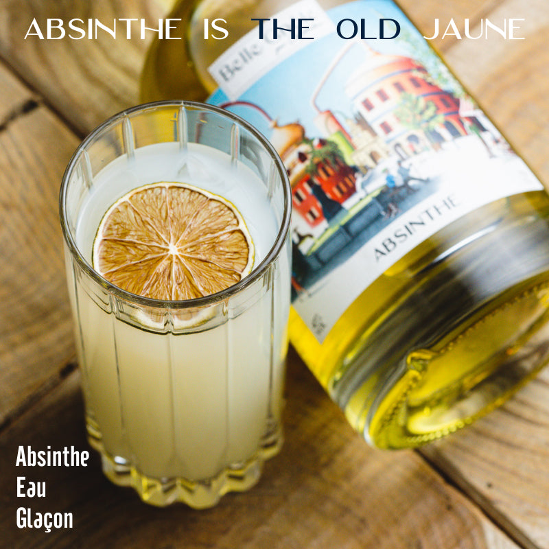Cocktail Absinthe de Pontarlier, ancêtre du pastis se boit avec de l'eau comme tous les anisés